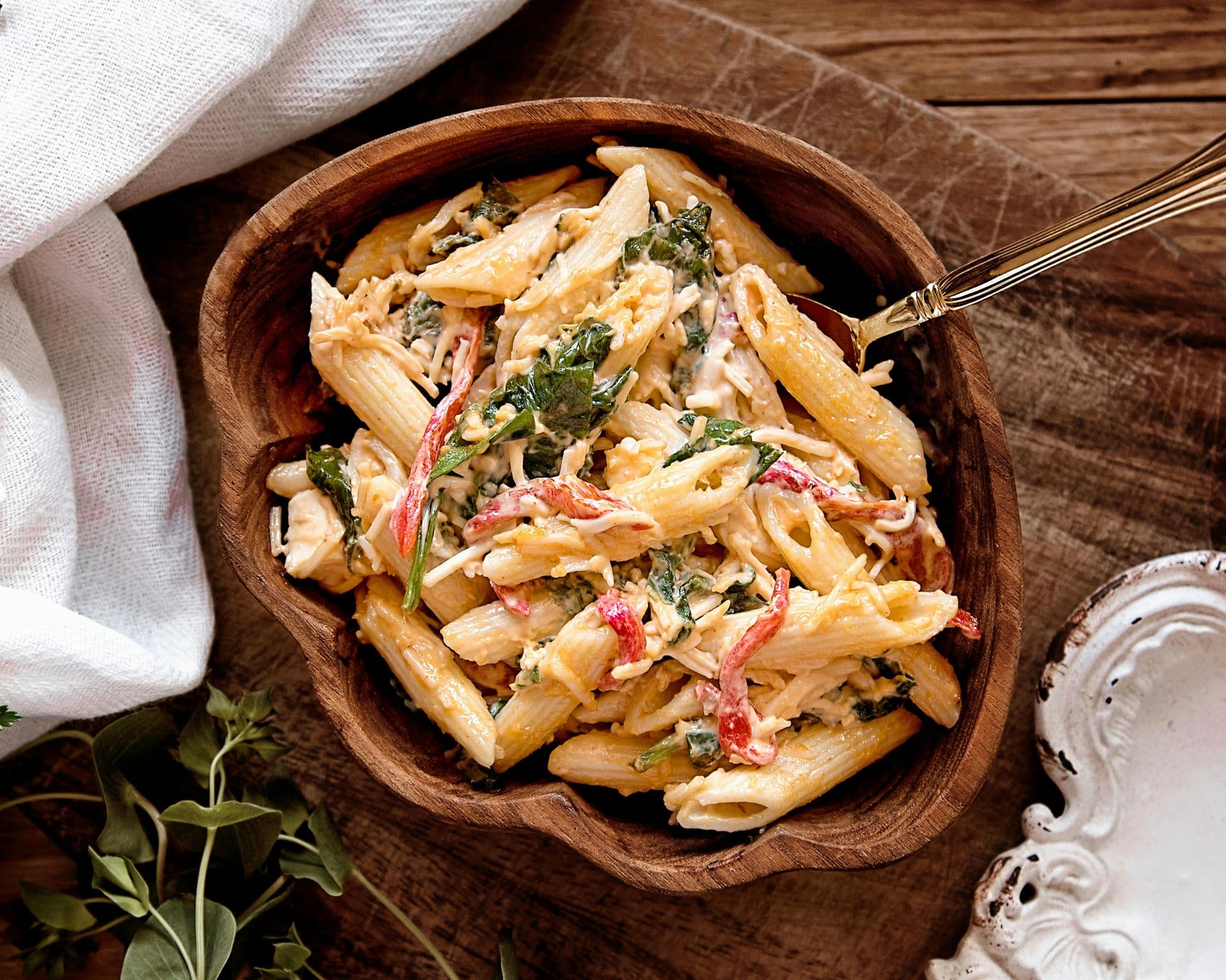Cremige Penne mit Gemüse, Creamy Penne with Vegetables, INTERNATIONAL, Vegetarisch, Pasta, Gesund, VEGETARIAN, EASY, DINNER, LUNCH, PASTA