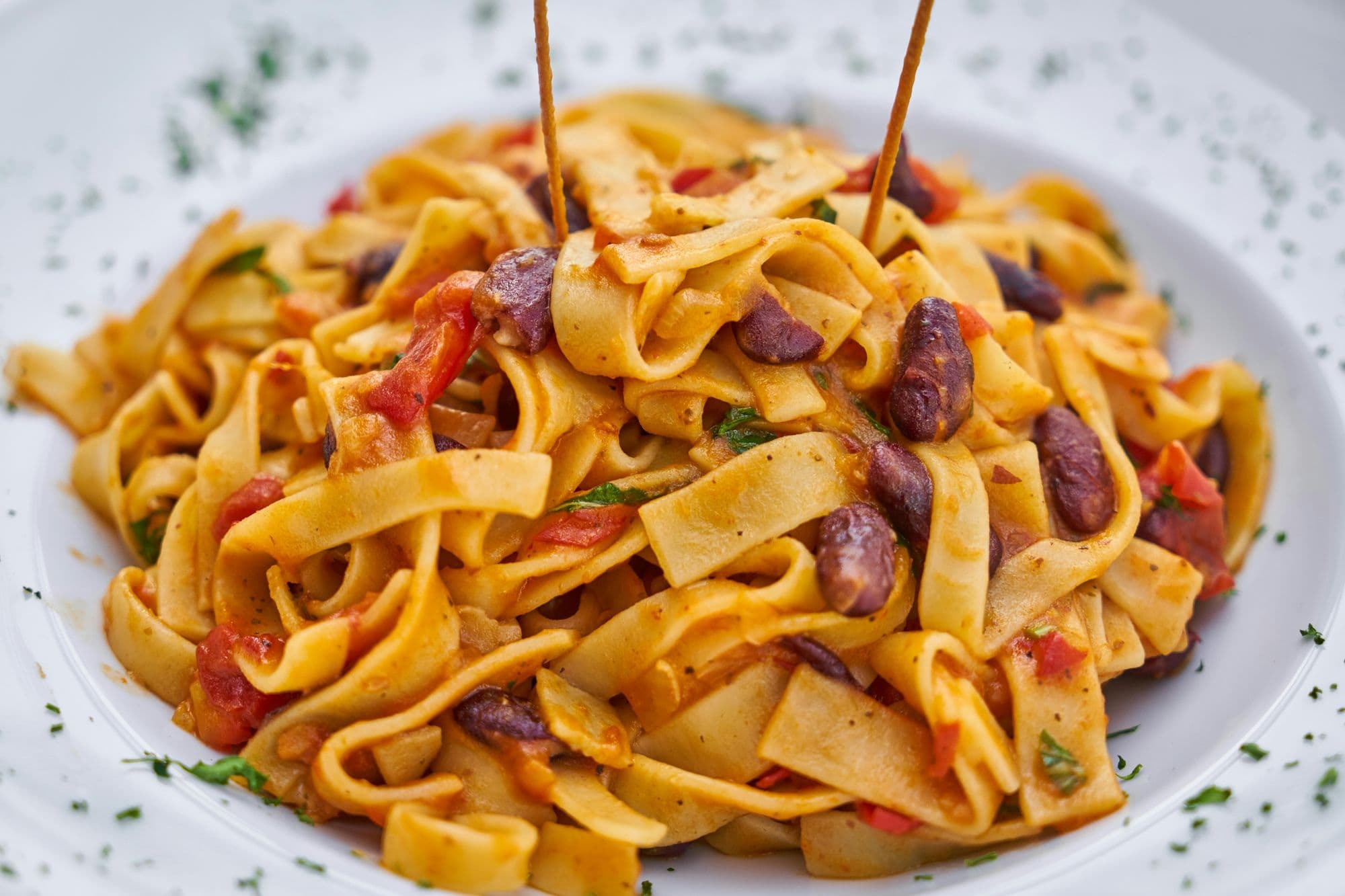 Pasta mit Kidneybohnen, Pasta with Kidney Beans, INTERNATIONAL, VEGETARIAN, HEALTHY, EASY, DINNER, LUNCH, PASTA