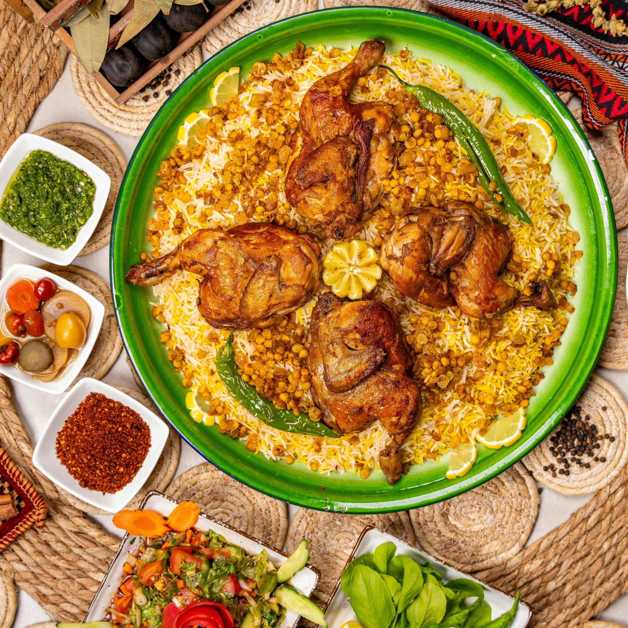 Chicken Mandi, Mandi Dajaj, MIDDLE_EASTERN, Chicken, Mandi, Arabic, Spicy, Rice, TRADITIONAL, SPICY, FAMILY, FESTIVE, LUNCH, DINNER, CHICKEN, RICE_MEALS